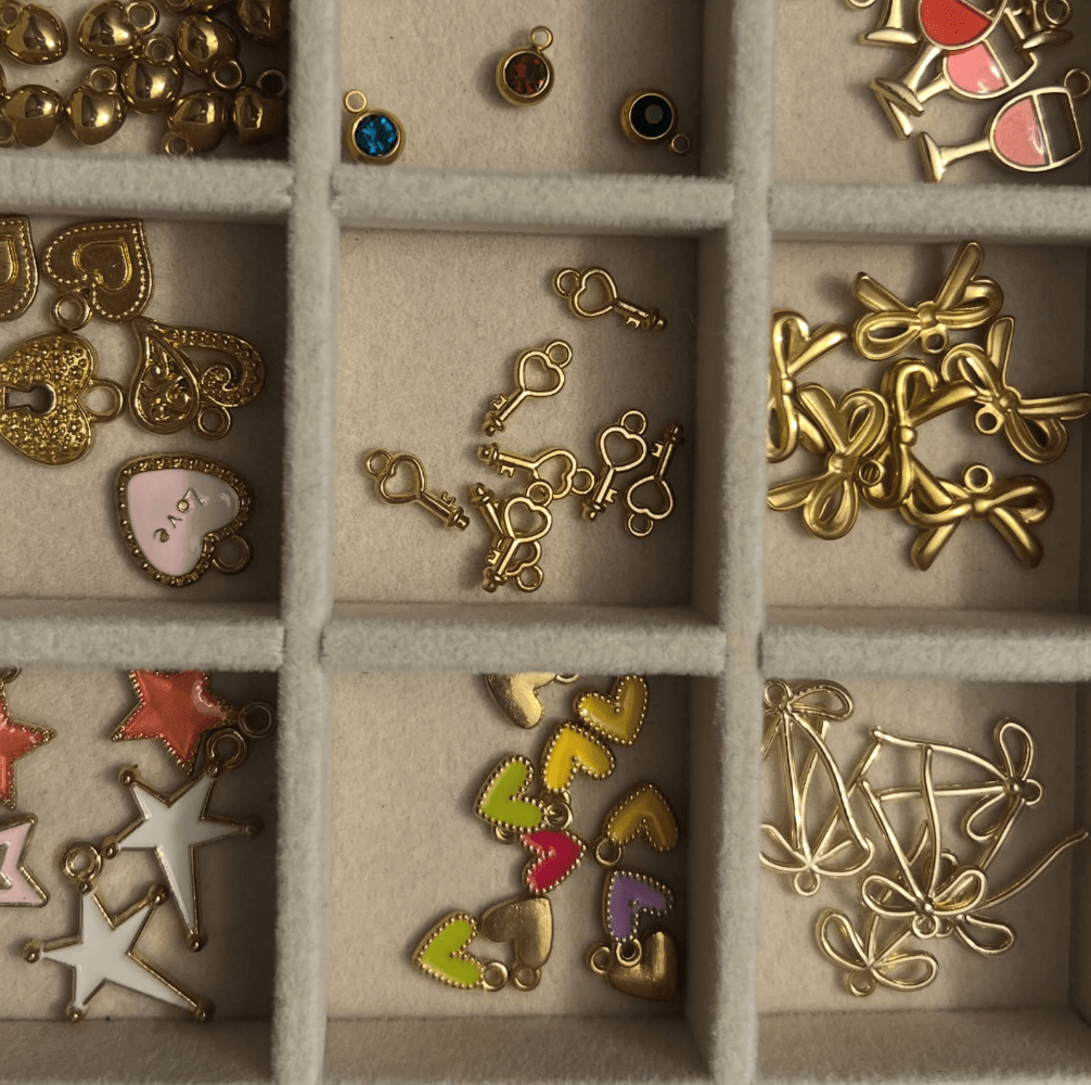 Additional charm tray showing more charm styles